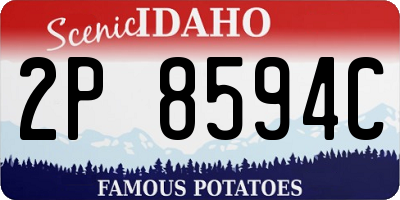ID license plate 2P8594C