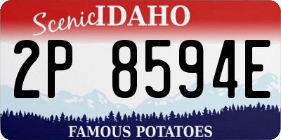 ID license plate 2P8594E