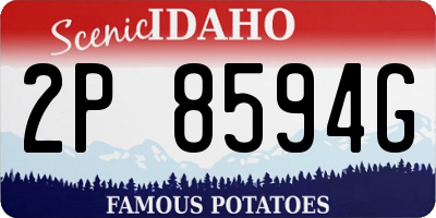 ID license plate 2P8594G