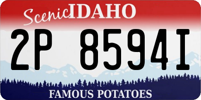 ID license plate 2P8594I