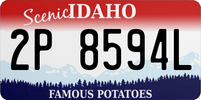 ID license plate 2P8594L