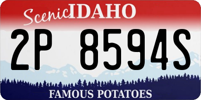 ID license plate 2P8594S