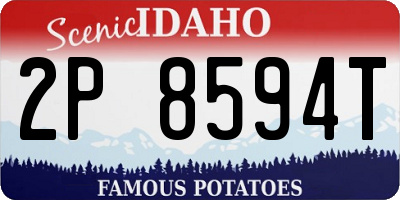 ID license plate 2P8594T