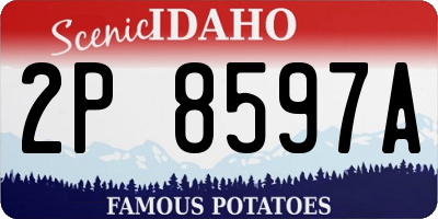 ID license plate 2P8597A
