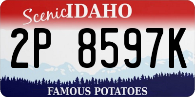 ID license plate 2P8597K