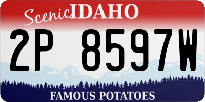 ID license plate 2P8597W