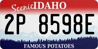 ID license plate 2P8598E