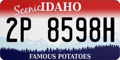 ID license plate 2P8598H
