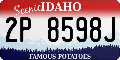 ID license plate 2P8598J