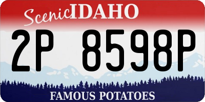 ID license plate 2P8598P