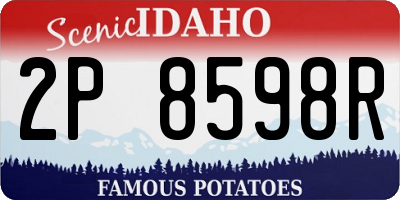 ID license plate 2P8598R