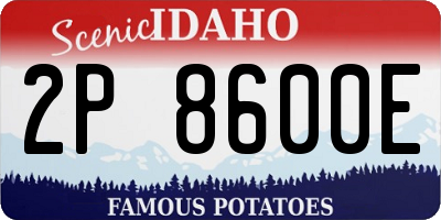 ID license plate 2P8600E