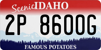 ID license plate 2P8600G