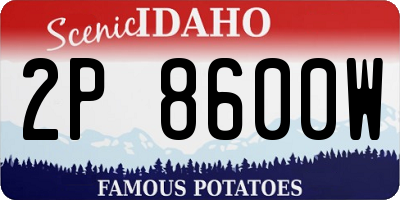 ID license plate 2P8600W