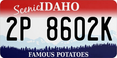 ID license plate 2P8602K