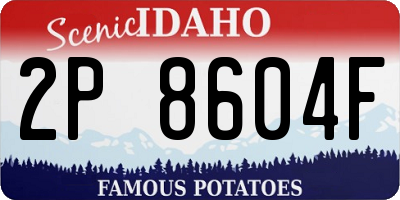 ID license plate 2P8604F