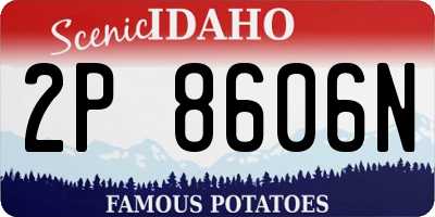 ID license plate 2P8606N