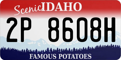 ID license plate 2P8608H