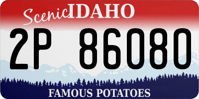 ID license plate 2P8608O