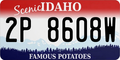 ID license plate 2P8608W