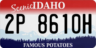 ID license plate 2P8610H