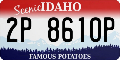 ID license plate 2P8610P