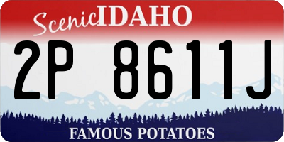 ID license plate 2P8611J