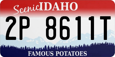 ID license plate 2P8611T