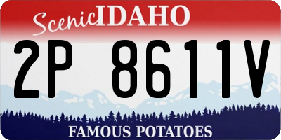 ID license plate 2P8611V