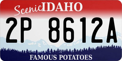 ID license plate 2P8612A