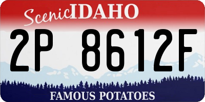 ID license plate 2P8612F