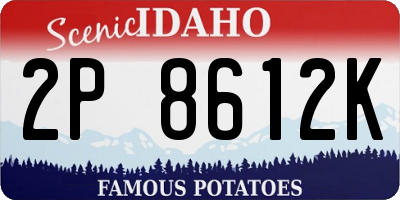 ID license plate 2P8612K