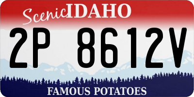 ID license plate 2P8612V