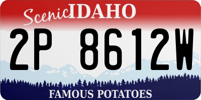 ID license plate 2P8612W