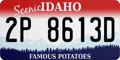 ID license plate 2P8613D