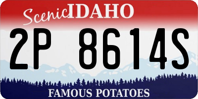 ID license plate 2P8614S