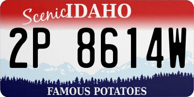 ID license plate 2P8614W