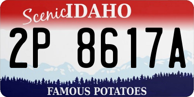 ID license plate 2P8617A