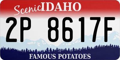 ID license plate 2P8617F