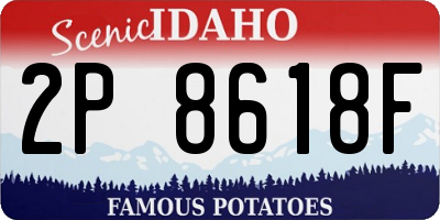 ID license plate 2P8618F