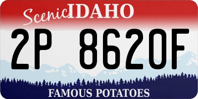 ID license plate 2P8620F