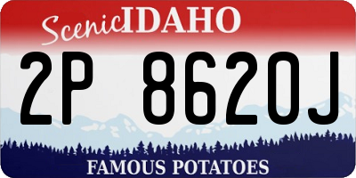 ID license plate 2P8620J