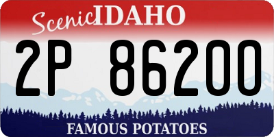 ID license plate 2P8620O