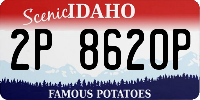 ID license plate 2P8620P