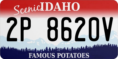 ID license plate 2P8620V