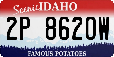 ID license plate 2P8620W