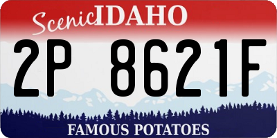 ID license plate 2P8621F
