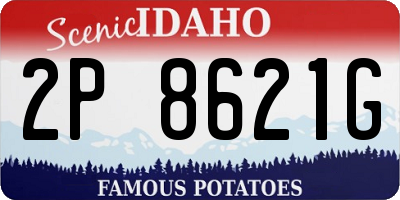 ID license plate 2P8621G