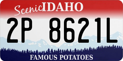 ID license plate 2P8621L