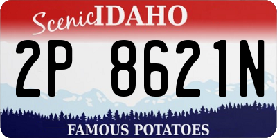 ID license plate 2P8621N